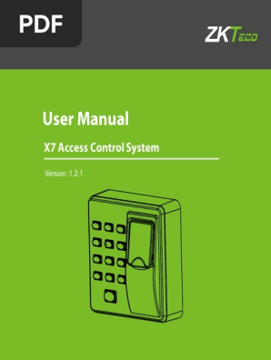 X7 Access Control System User Manual V1 2 1eu Pdf Access Control Authentication