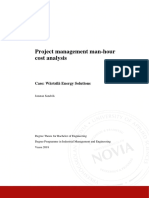 Project Management Man-Hour Cost Analysis: Case: Wärtsilä Energy Solutions