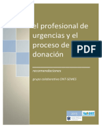El Profesional de Urgencias y El Proceso de Donación