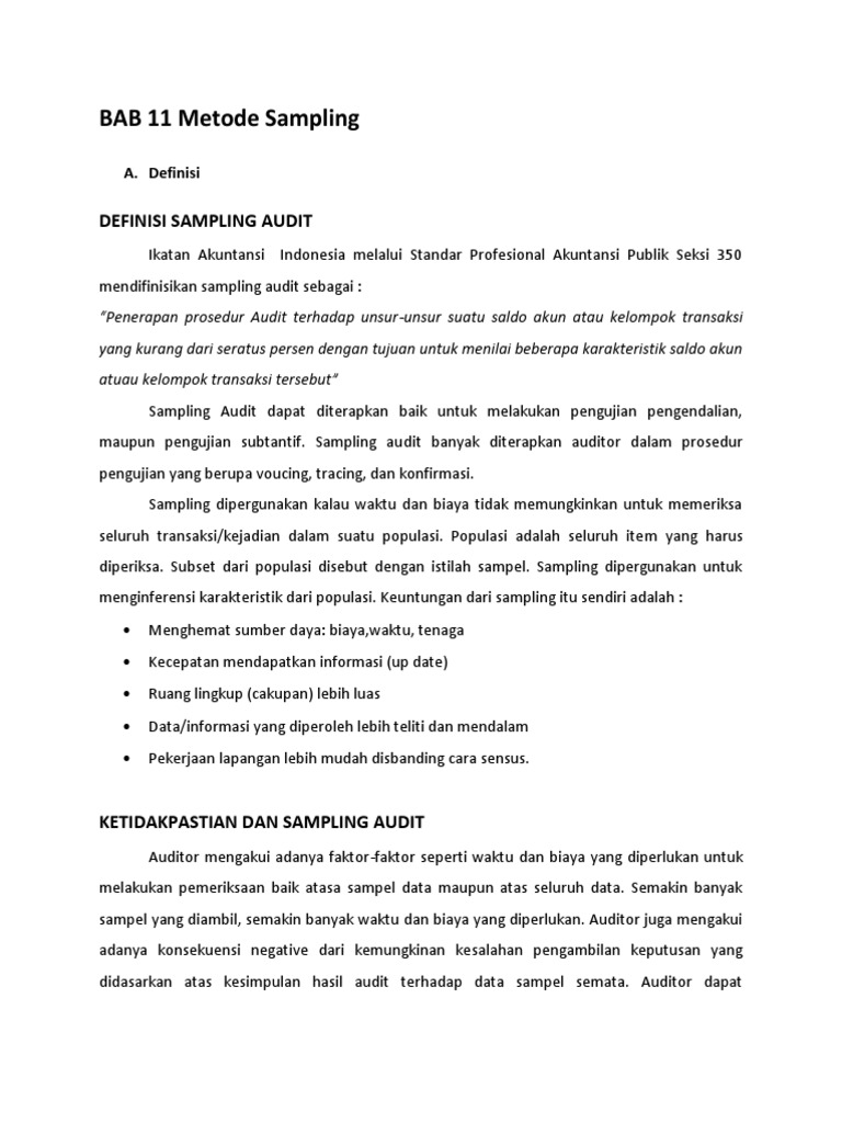 Metode Sampling | PDF
