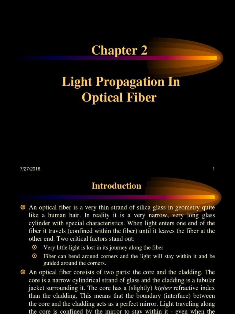 Chapter 2 Light Propagation | PDF | Optical Fiber | Refraction