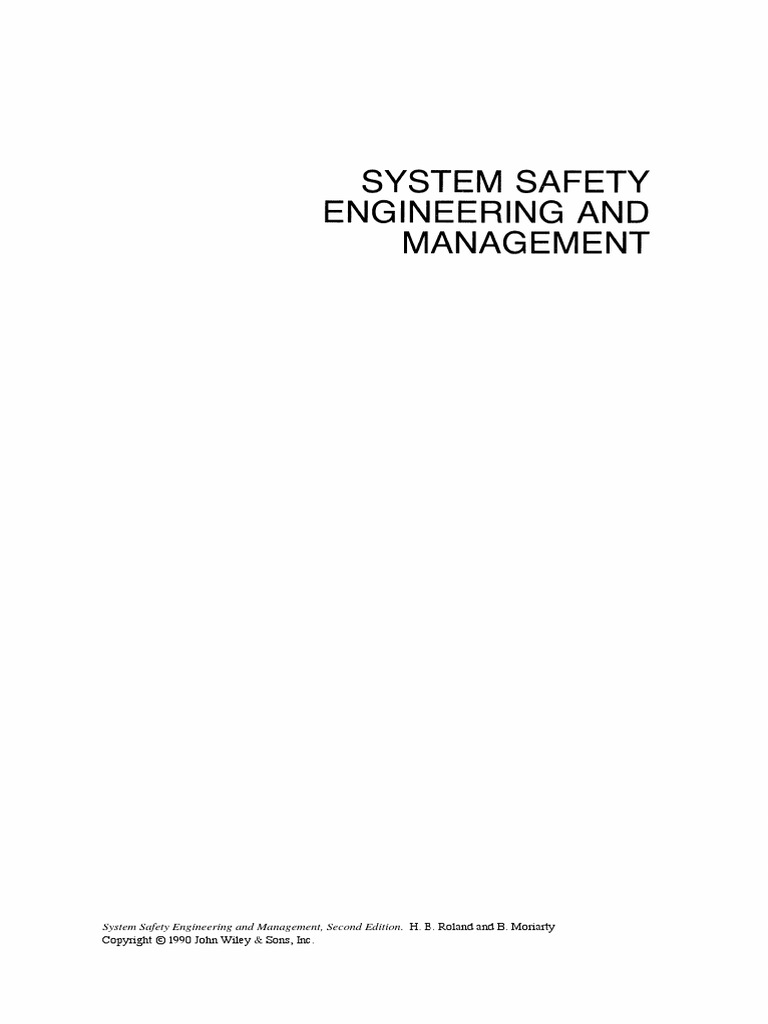 System Safety Engineering and Management Second Edition PDF Copyright Law Law
