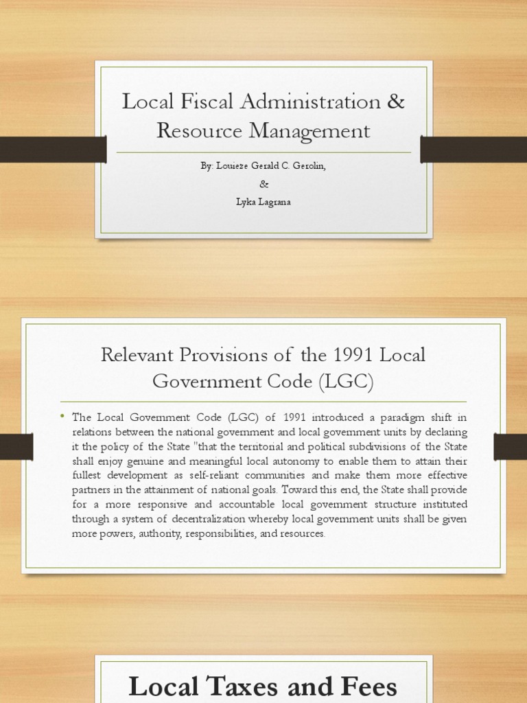 Local Government Revenue Management Guide | PDF | Taxes | Value Added Tax