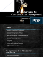 Introduction To Construction Management: Presentation By: Aditi K. Shah
