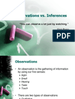 Observations Vs Inferences Present