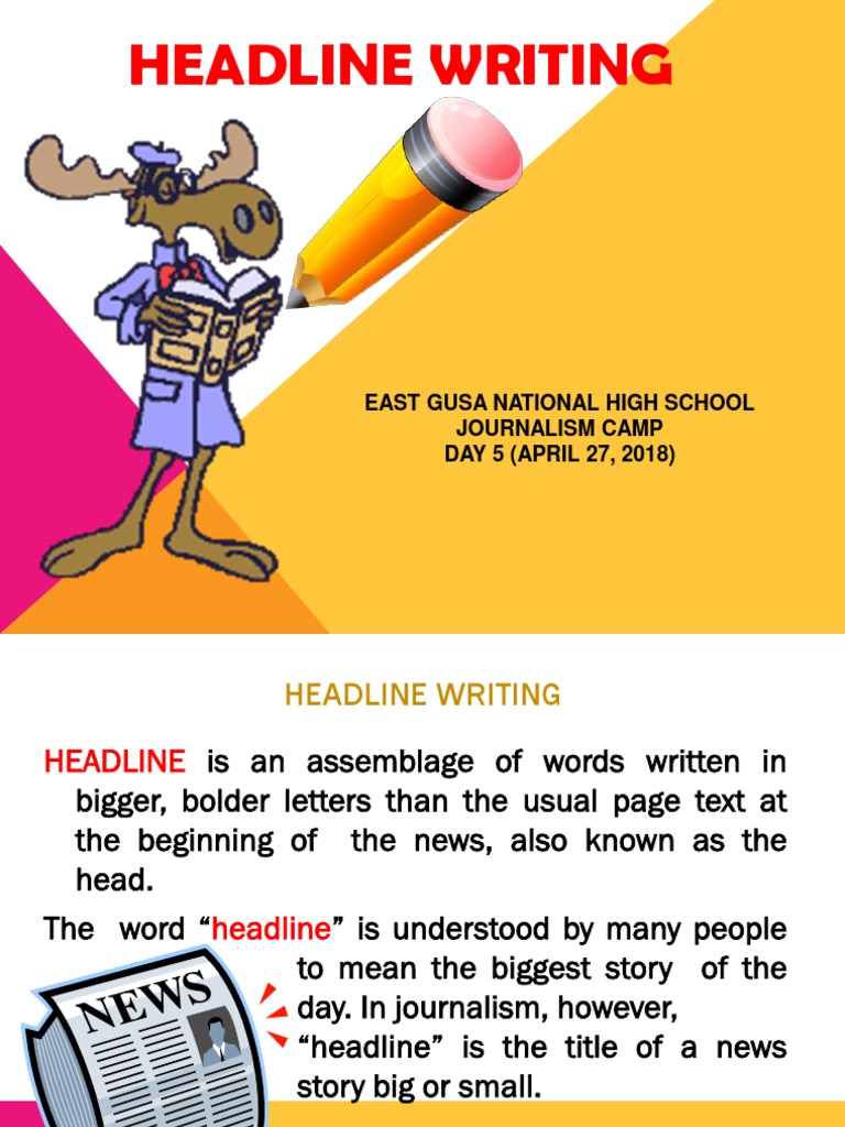 Headline Writing Techniques for Students | PDF | News | Benigno Aquino Iii