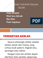 Akhlak Dan Taswuf Dalam Islam