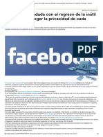 Facebook, Inundada Con El Regreso de La Inútil Carta Para Proteger La Privacidad de Cada Usuario _ Facebook, Privacidad - Infobae