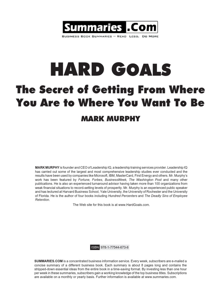 HARD Goals PDF PDF Motivation Motivational
