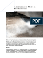 Efectos de La Contaminación Del Aire en La Salud y El Medio Ambiente