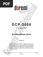 DCP2000 Software Release Notes 000288 v4 0