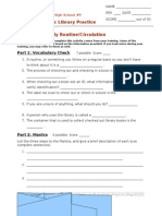 Unit 1.1-2: Basic Library Practice Skills Worksheet: Daily Routine/Circulation