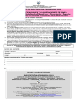 Ficha Unica de Inscripciones Ordinarias 2019 - PARA CORREO POSTAL