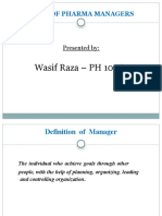 Role of Pharma Manager