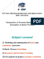 Introduction of Process Modelling and Simulation