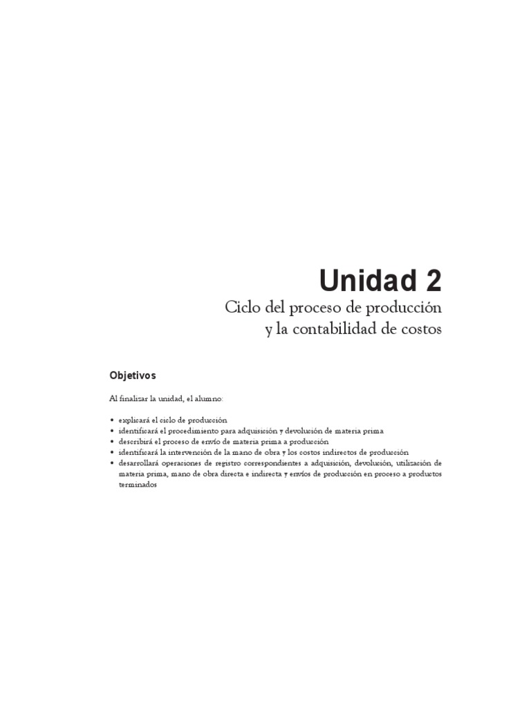 Ciclo de Producción y Contabilidad de Costos | PDF | Costo | Contabilidad