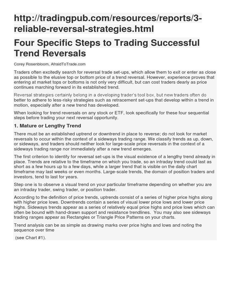 3 Reliable Reversal Strategies | PDF | Market Trend | Day Trading