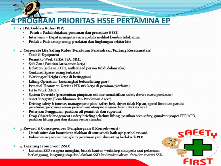 Golden rules pertamina