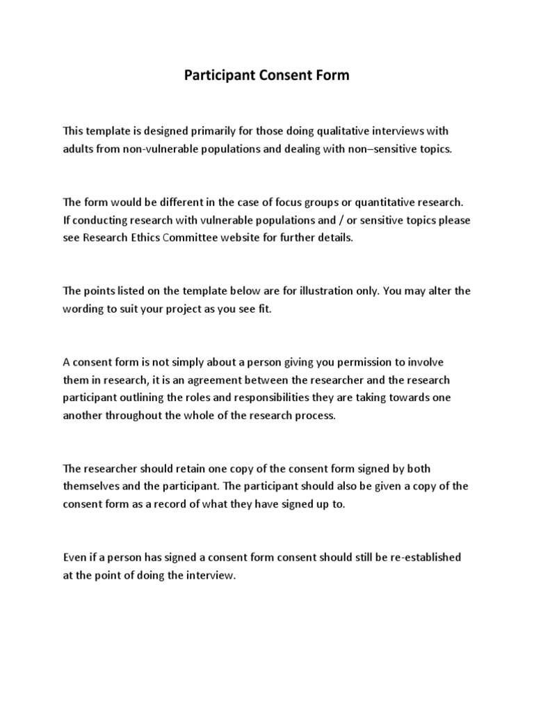 Dissertation participant consent form picture