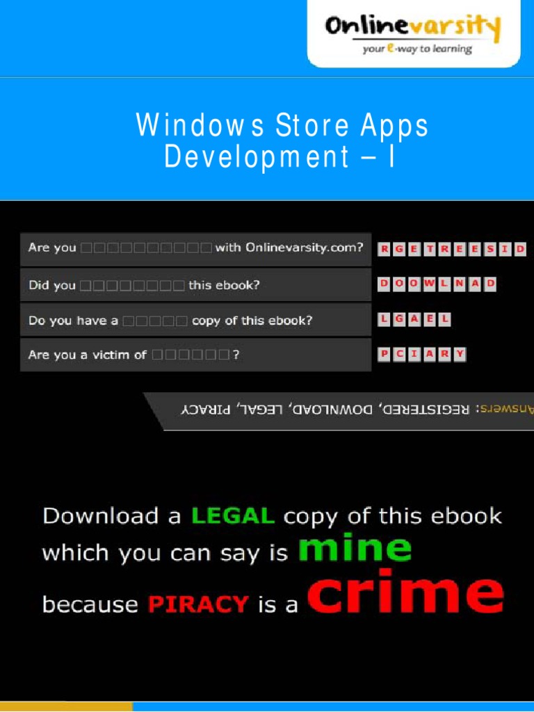 Windows Store Apps Development-I Aptech | PDF | Extensible Application ...