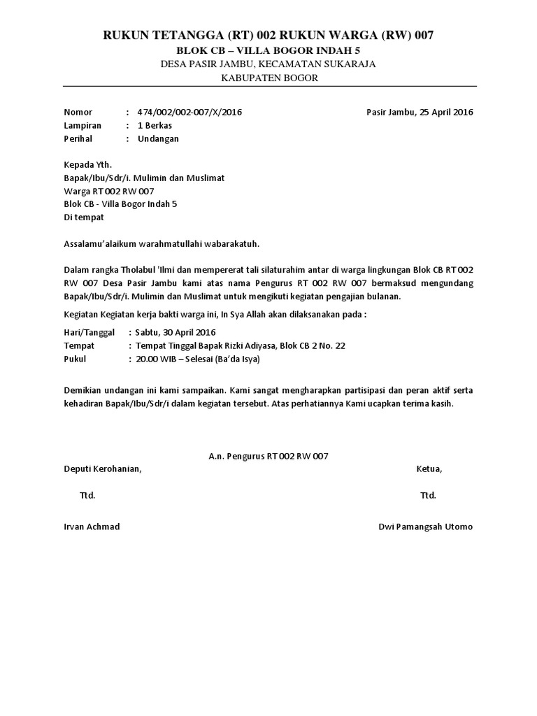 7000 Koleksi Contoh Undangan Pengajian Rw Terbaik