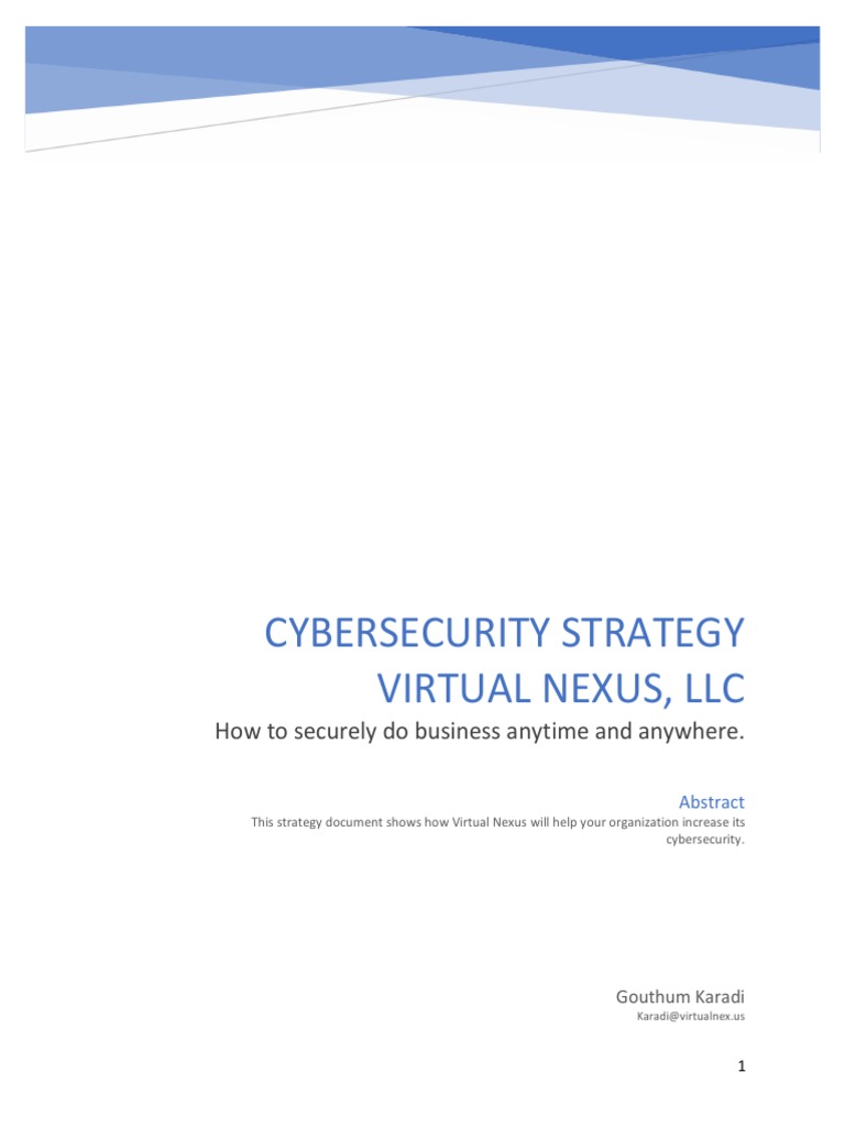 Cybersecurity Strategy for Businesses | PDF | Computer Security | Security