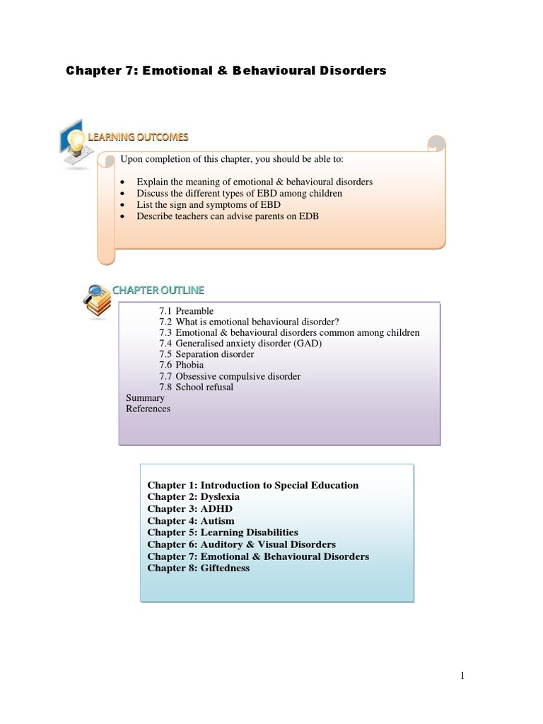 Understanding Emotional Disorders in Children | PDF | Obsessive ...