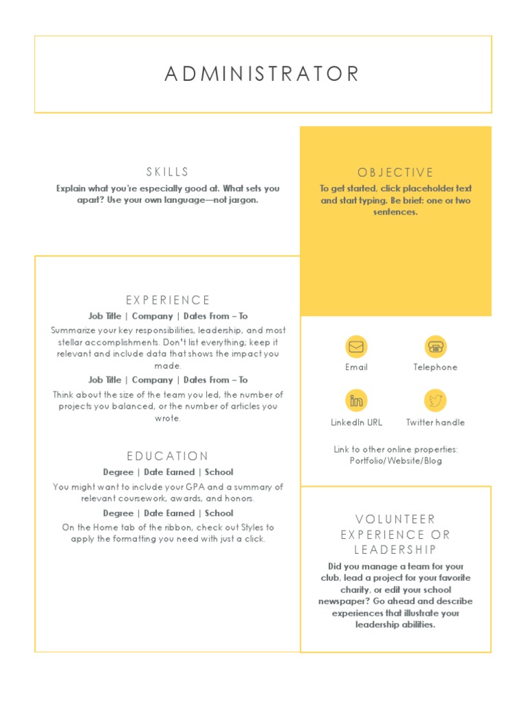 Administrator: Skills Objective | PDF