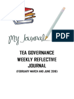 Tea Governance Weekly Reflective Journal: (February March and June 2018)