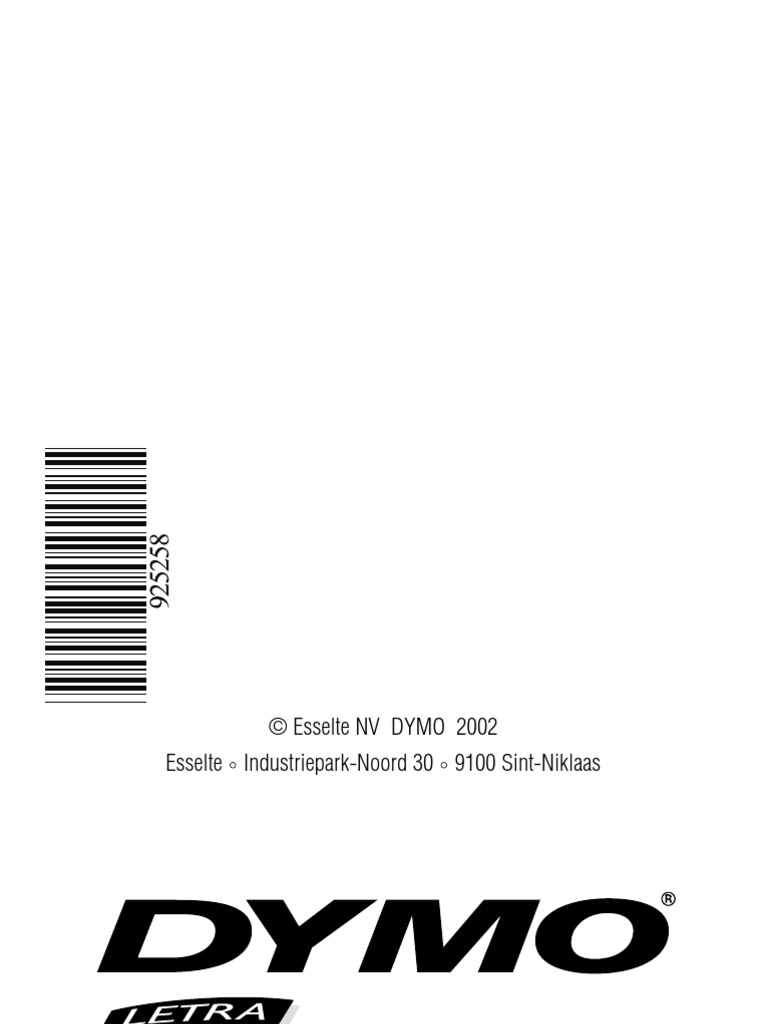Manual DYMO Letratag XR PDF