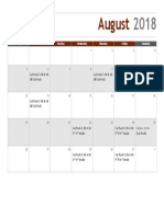 Cat Pack Schedule August 2018