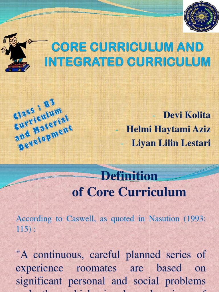 Core Curriculum and Integrated Learning | PDF | Curriculum | Learning