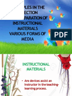 Principles in The Selection of Instructional Materials