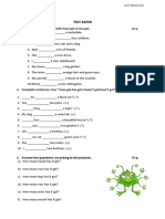 Test Paper: 1. Complete The Sentences With Have Got or Has Got. 22 P