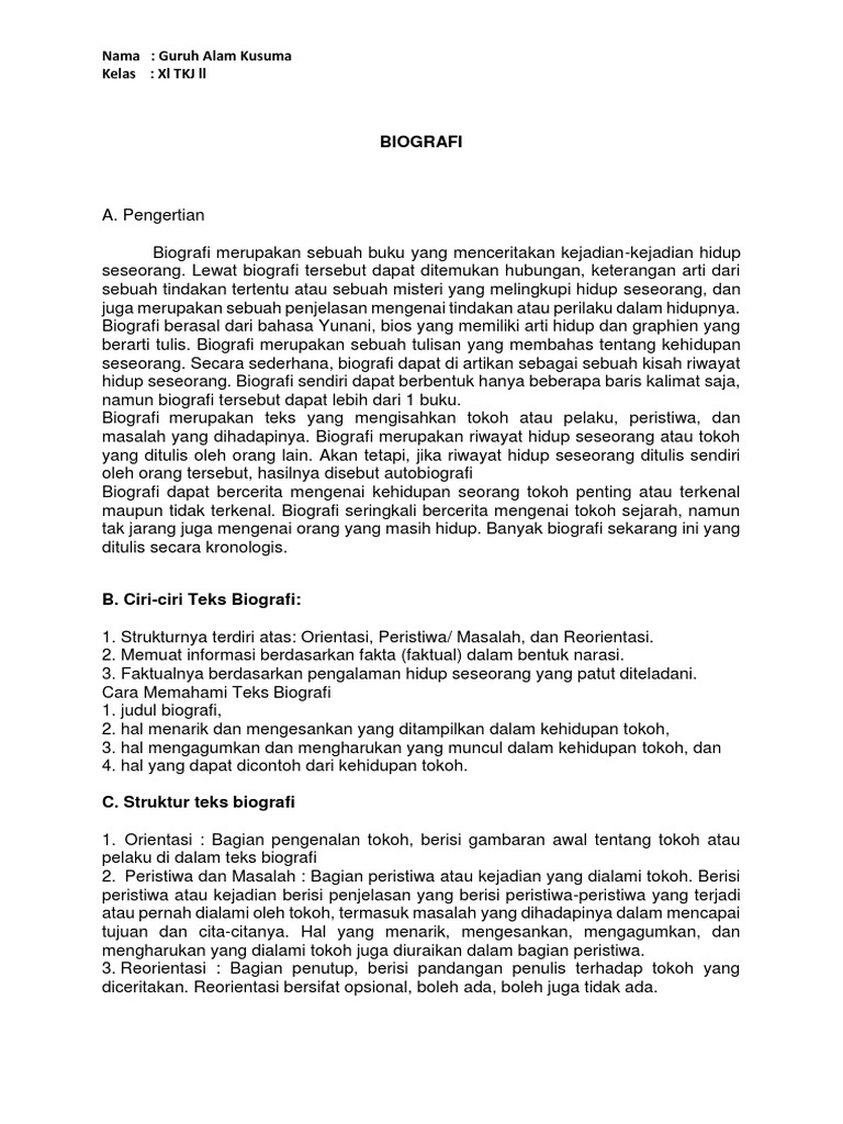 Contoh Autobiografi Reorientasi Simak Gambar Berikut Contoh Autobiografi Reorientasi Simak Gambar Berikut