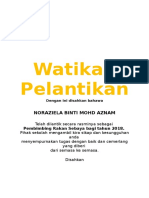 Sijil Watikah Pelantikan Prs