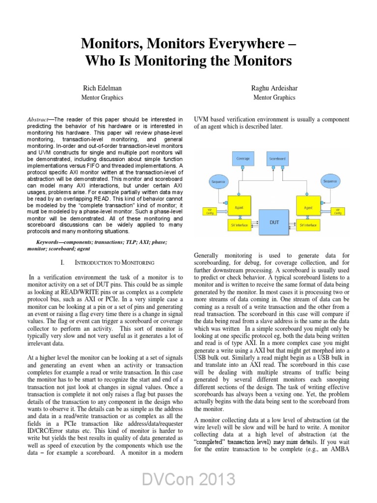 Monitors, Monitors Everywhere - Who Is Monitoring The Monitors | PDF ...