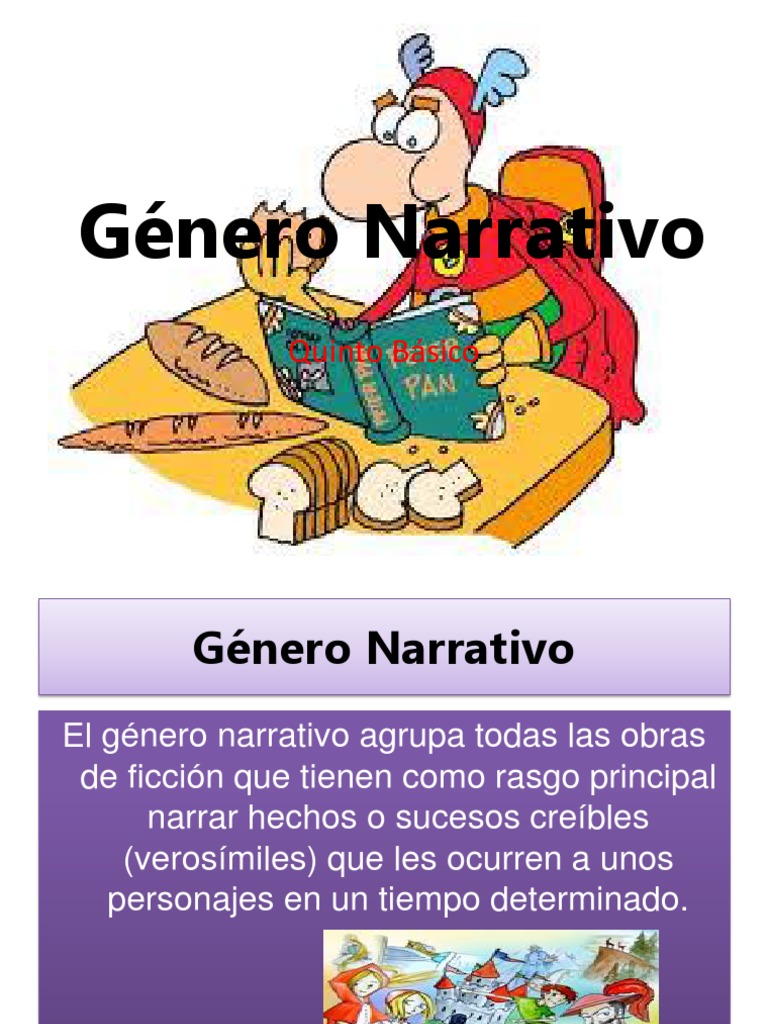 subgéneros narrativos 5° básico