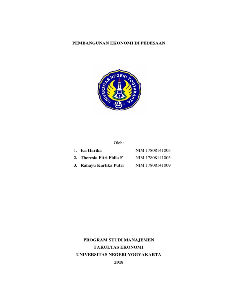 Pembangunan Ekonomi  Di Pedesaan 