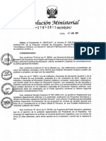 Perú-Resolución Ministerial 216-2017_Reglamento I.E.S. y IEST