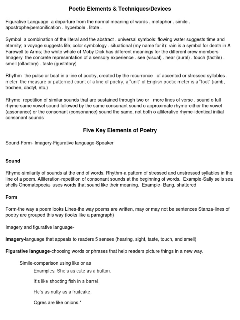 key-elements-of-poetry-pdf-metre-poetry-poetry