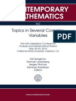 Topics in Several Complex Variables First Usa Uzbekistan Conference Analysis and Matematical Physics May 20-23-2014 California State University Fullerton CA