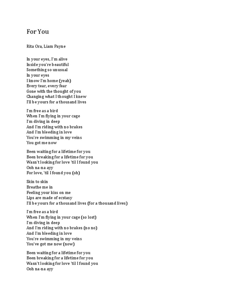 For You Rita Ora | PDF