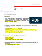 Database Programming With PL/SQL 13-5: Managing Triggers Practice Activities