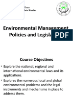 Environmental Management Policies and Legislations