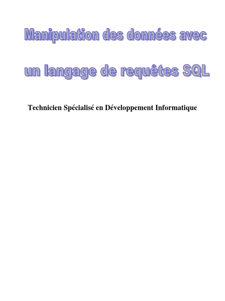 Opérations SQL : Algèbre Relationnelle | PDF | Base de données ...