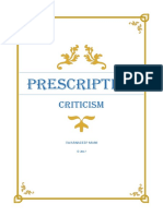 Prescription Criticism