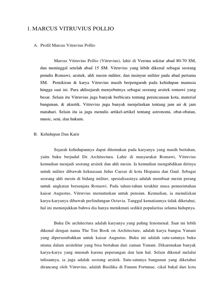 Marcus Vitruvius Pollio | PDF