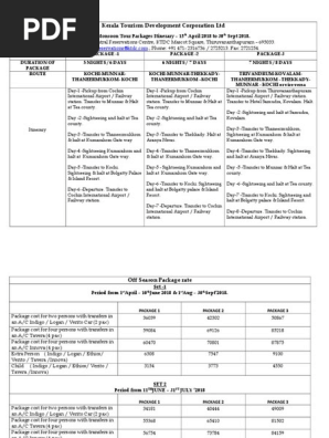 Itinerary