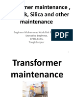 Maintenance of Transformers